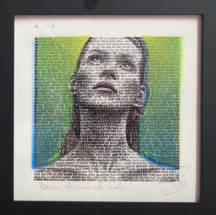 SAXA:  Dem Himmel nah (Kate Moss) - Mini - Overpainting