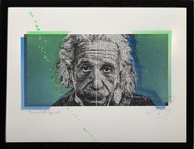 SAXA: Theoretisch genial (Albert Einstein) - Overpainting