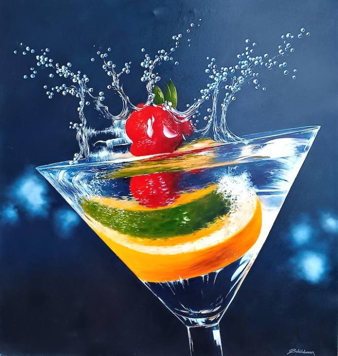 HEINZ SCHÖLNHAMMER: Cocktail Glas - Original