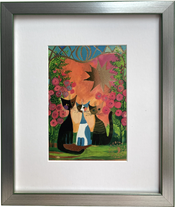 Rosina Wachtmeister: Mini-Print No. 6 silber/grün