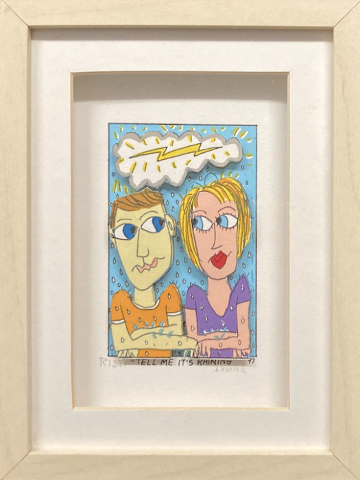 James Rizzi: TELL ME IT'S RAINING (handsigniert)