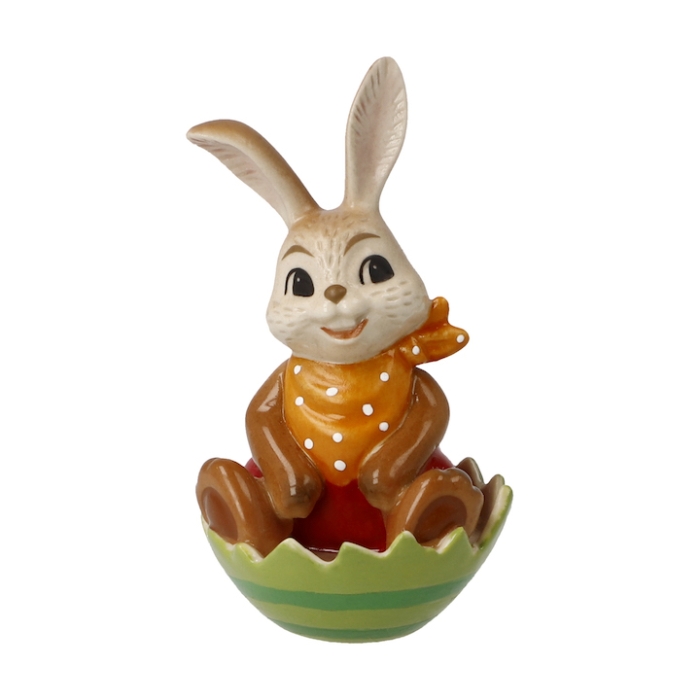 GOEBEL OSTERHASEN: Minihase in Eierschale "Hallo, hier bin ich!"